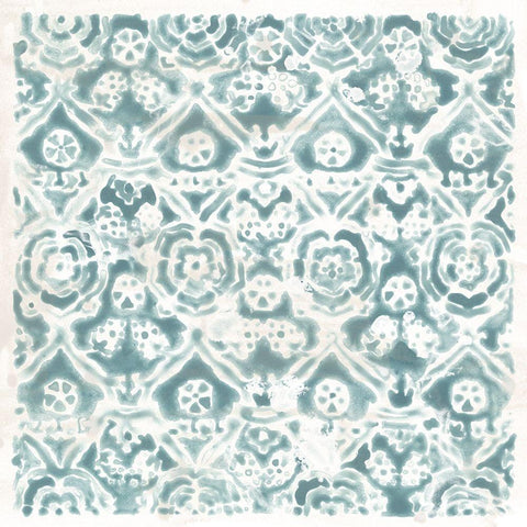 Boho Tile II Black Modern Wood Framed Art Print by Vess, June Erica