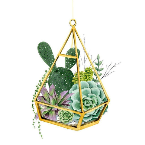Wild Terrarium I White Modern Wood Framed Art Print by Popp, Grace