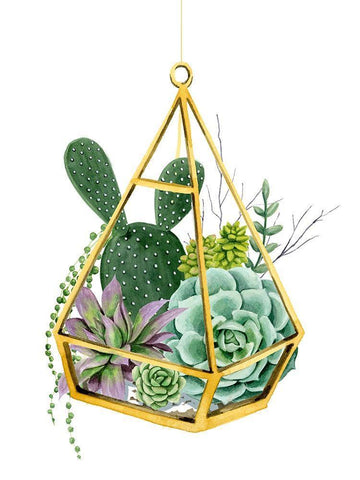 Wild Terrarium I Black Ornate Wood Framed Art Print with Double Matting by Popp, Grace