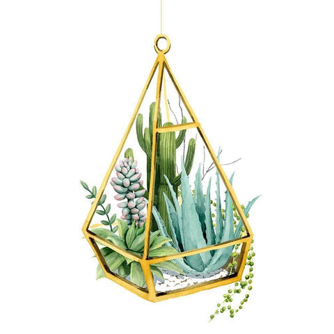 Wild Terrarium III Gold Ornate Wood Framed Art Print with Double Matting by Popp, Grace