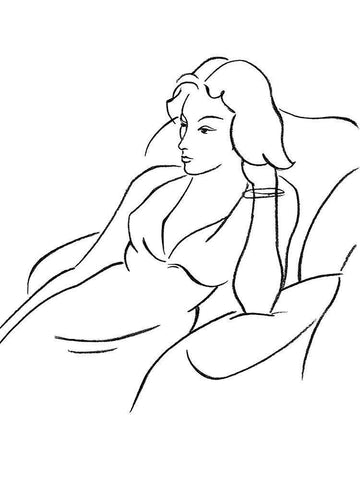 Elegant Portrait I Black Ornate Wood Framed Art Print with Double Matting by Harper, Ethan