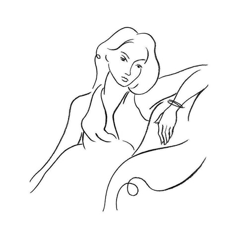 Elegant Portrait II Gold Ornate Wood Framed Art Print with Double Matting by Harper, Ethan