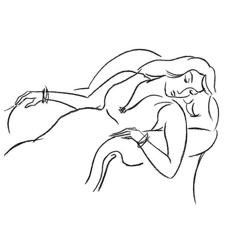 Elegant Portrait III Gold Ornate Wood Framed Art Print with Double Matting by Harper, Ethan