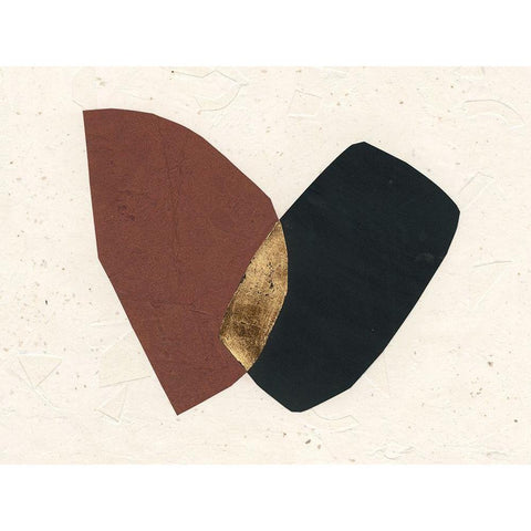 Organic Overlay II Black Modern Wood Framed Art Print with Double Matting by Stramel, Renee W.