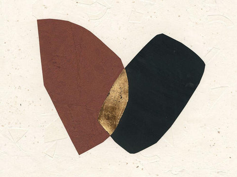 Organic Overlay II White Modern Wood Framed Art Print with Double Matting by Stramel, Renee W.