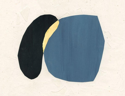 Organic Overlay III White Modern Wood Framed Art Print with Double Matting by Stramel, Renee W.