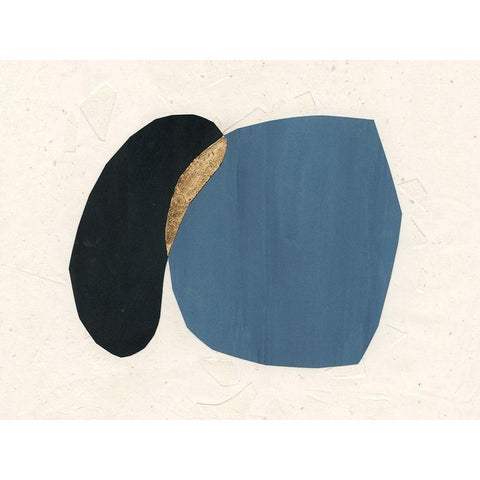 Organic Overlay III Black Modern Wood Framed Art Print with Double Matting by Stramel, Renee W.