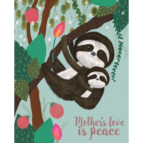 Mothers Love I Black Modern Wood Framed Art Print with Double Matting by Hernandez, Larisa