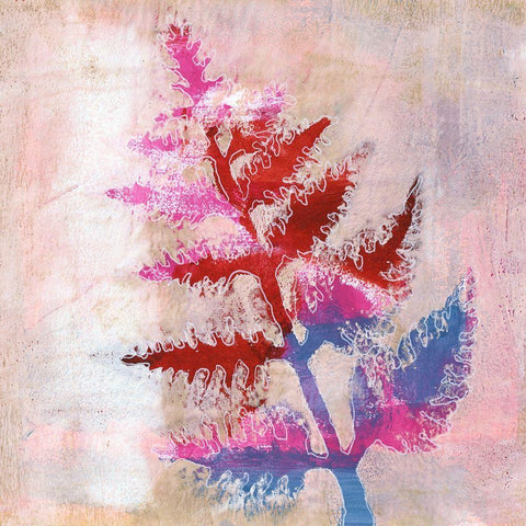 Dappled Fern I White Modern Wood Framed Art Print by Moore, Regina