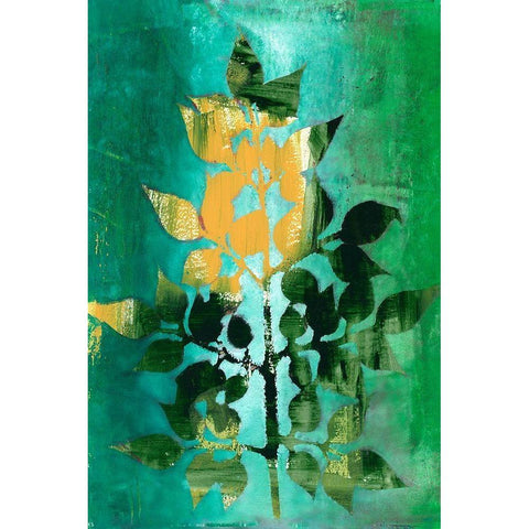 Changing Leaves I Black Modern Wood Framed Art Print by Moore, Regina
