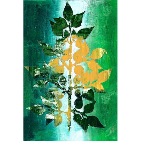 Changing Leaves II White Modern Wood Framed Art Print by Moore, Regina