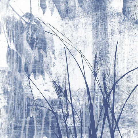 Indigo Exposure I White Modern Wood Framed Art Print with Double Matting by Goldberger, Jennifer