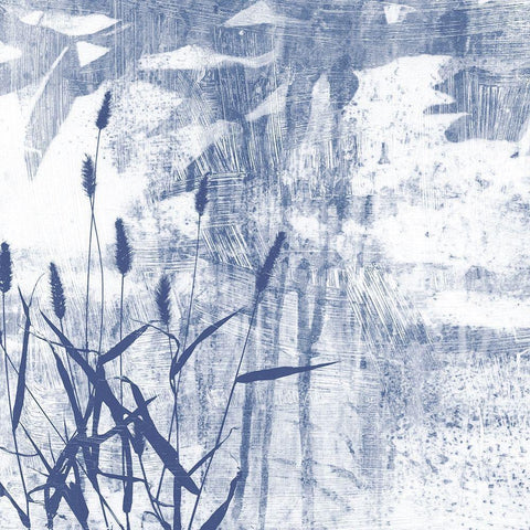 Indigo Exposure II White Modern Wood Framed Art Print by Goldberger, Jennifer