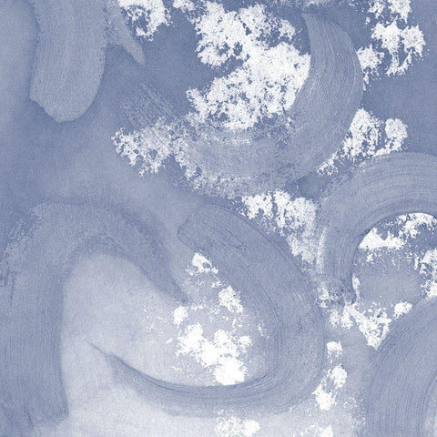 Indigo Rule II White Modern Wood Framed Art Print with Double Matting by Meagher, Megan