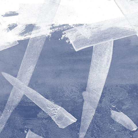 Indigo Rule VI White Modern Wood Framed Art Print with Double Matting by Meagher, Megan