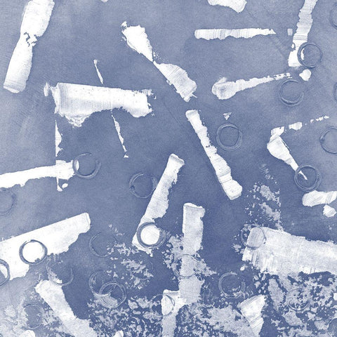 Indigo Rule VII White Modern Wood Framed Art Print with Double Matting by Meagher, Megan