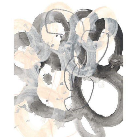 Tangled Circuit IV White Modern Wood Framed Art Print by Vess, June Erica