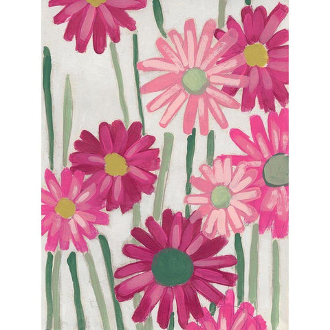 Spring Pinks IV Black Modern Wood Framed Art Print with Double Matting by Vess, June Erica