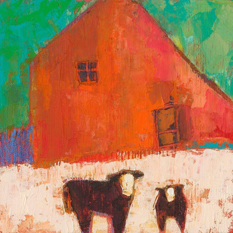 Baraboo Barn Black Modern Wood Framed Art Print by Jachimiec, Sue