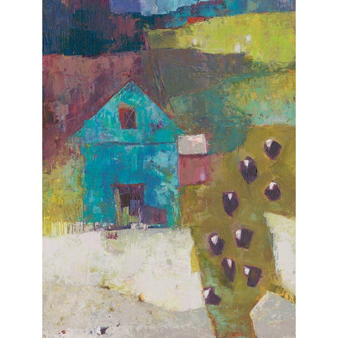 Cloverton Barn Black Modern Wood Framed Art Print with Double Matting by Jachimiec, Sue