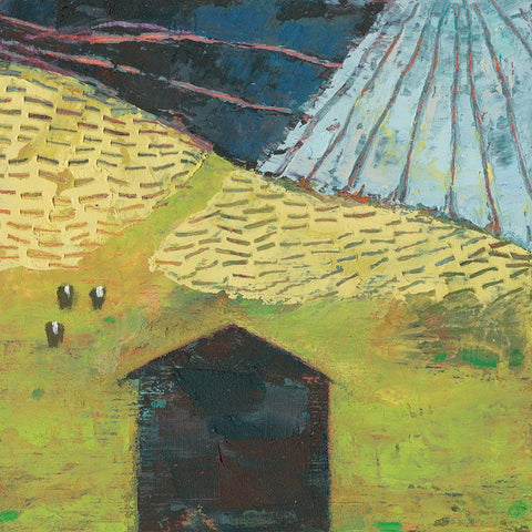 Bear Valley Barn II White Modern Wood Framed Art Print by Jachimiec, Sue