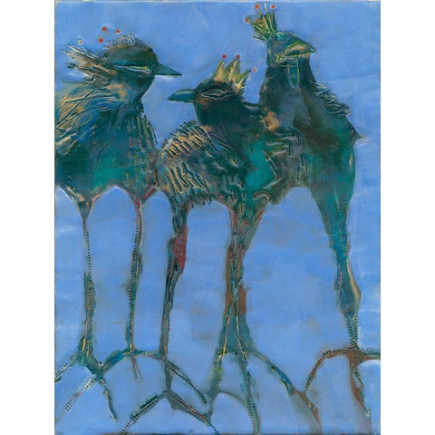 Gaggle II Black Modern Wood Framed Art Print by Jachimiec, Sue