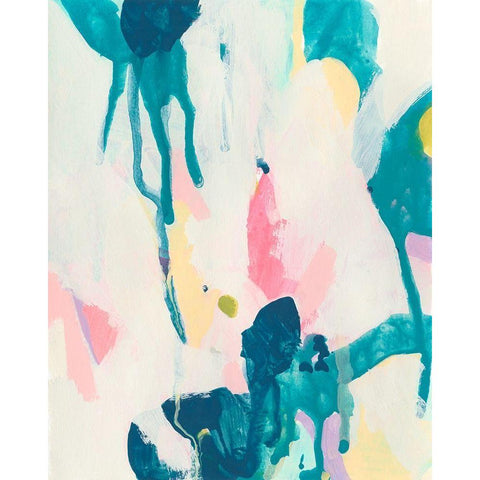 Bright Vibe I White Modern Wood Framed Art Print by Vess, June Erica