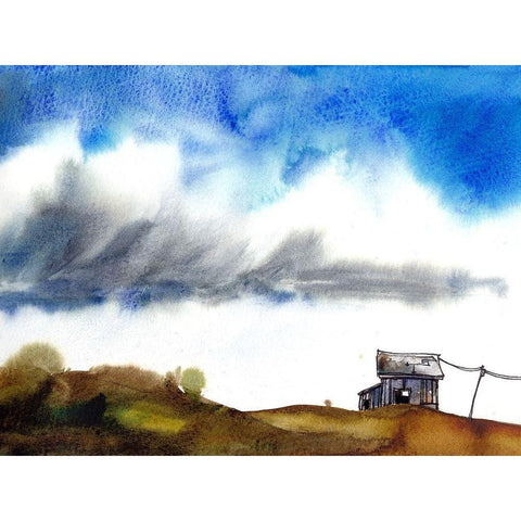 Country Life I Black Modern Wood Framed Art Print by McCreery, Paul