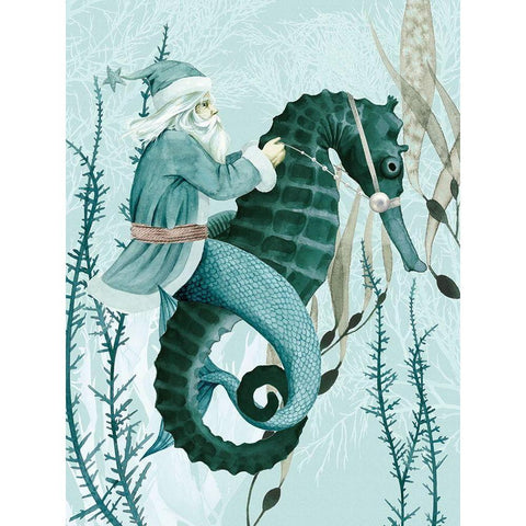 The Sea Santa I Black Modern Wood Framed Art Print by Popp, Grace