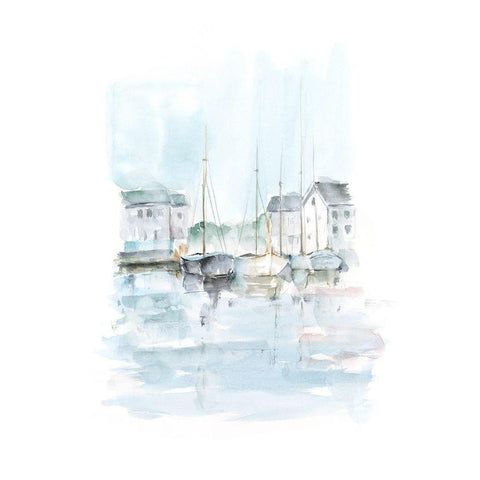 New England Port II Black Modern Wood Framed Art Print by Harper, Ethan