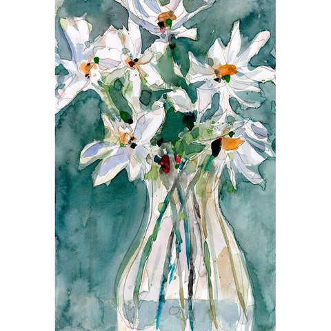 A Daisy Moment II Black Modern Wood Framed Art Print by Dixon, Samuel