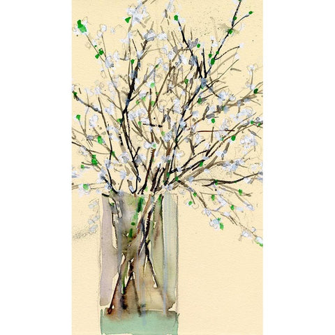Spring Floral Arrangement I Black Modern Wood Framed Art Print by Dixon, Samuel