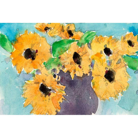 Sunflower Moment I Black Modern Wood Framed Art Print by Dixon, Samuel