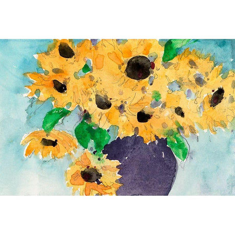 Sunflower Moment II Gold Ornate Wood Framed Art Print with Double Matting by Dixon, Samuel