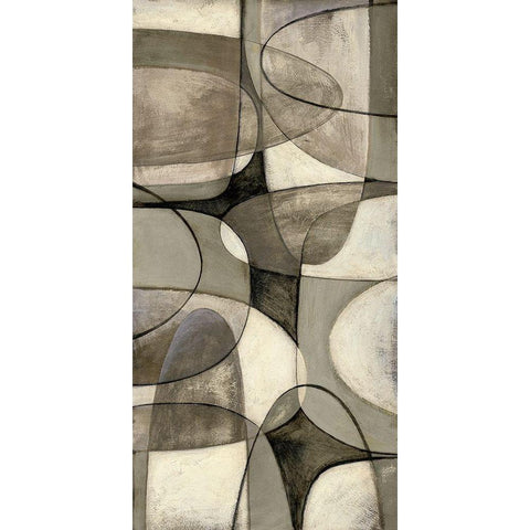 Mod Overlay I Black Modern Wood Framed Art Print by Meagher, Megan