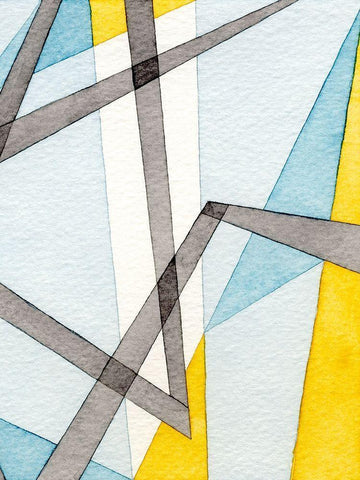 Converging Angles II Black Ornate Wood Framed Art Print with Double Matting by Galapon, Nikki