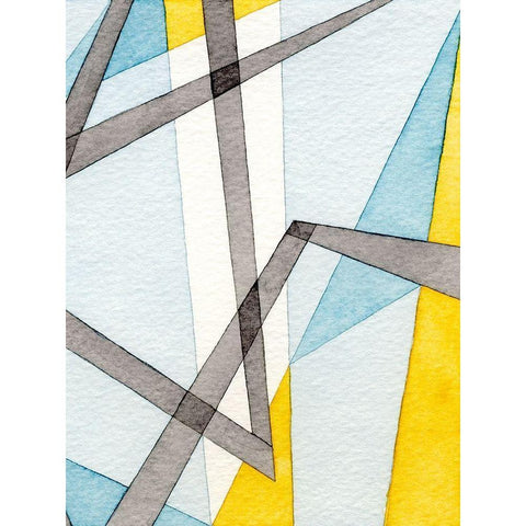 Converging Angles II Black Modern Wood Framed Art Print by Galapon, Nikki
