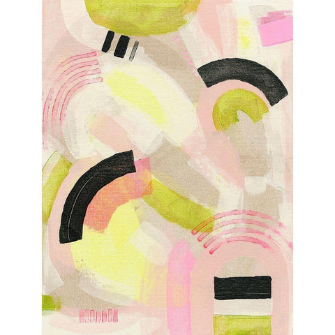 Neon Marks II Black Modern Wood Framed Art Print by Galapon, Nikki