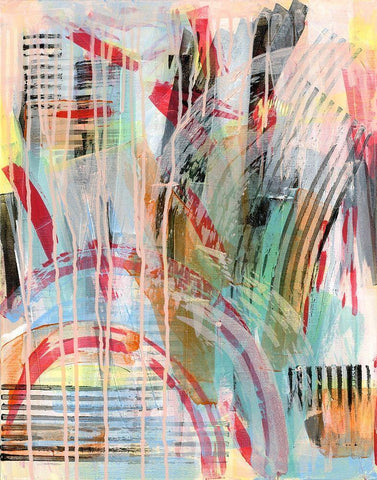 Skid White Modern Wood Framed Art Print with Double Matting by Galapon, Nikki