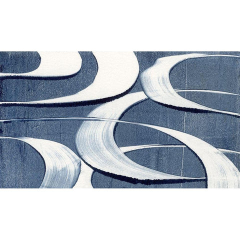 Wave Frequency I Black Modern Wood Framed Art Print with Double Matting by Galapon, Nikki