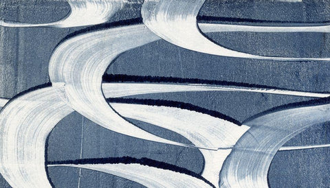 Wave Frequency II Black Ornate Wood Framed Art Print with Double Matting by Galapon, Nikki