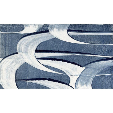 Wave Frequency II Black Modern Wood Framed Art Print by Galapon, Nikki