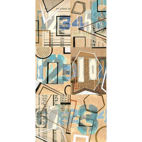 Numbers I Black Modern Wood Framed Art Print by Galapon, Nikki