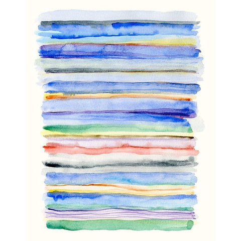 Watercolor Gradation White Modern Wood Framed Art Print by Galapon, Nikki