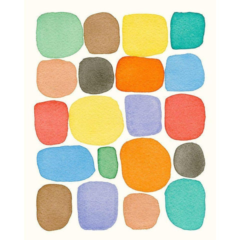 Swatches I White Modern Wood Framed Art Print by Galapon, Nikki