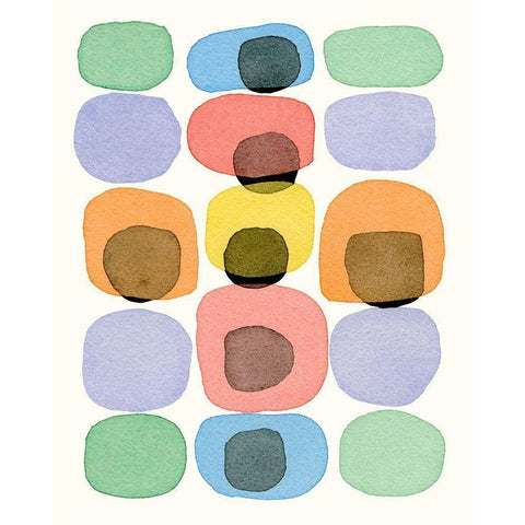 Ink Spot I White Modern Wood Framed Art Print by Galapon, Nikki