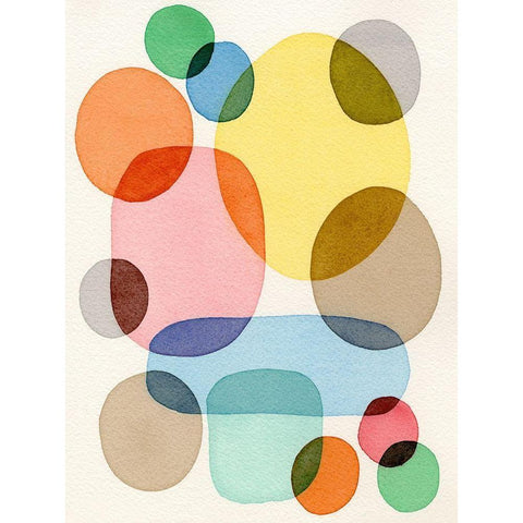 Inked Orbs IV Black Modern Wood Framed Art Print by Galapon, Nikki