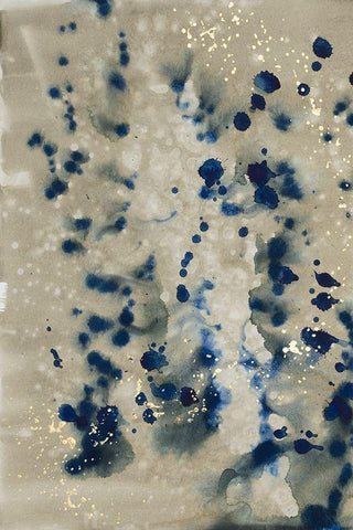 Lapis Merging I White Modern Wood Framed Art Print with Double Matting by Binder, Vanessa