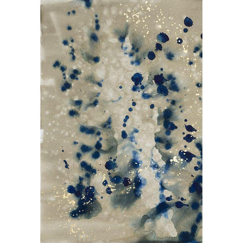 Lapis Merging I Black Modern Wood Framed Art Print by Binder, Vanessa