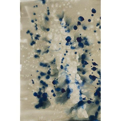 Lapis Merging I Gold Ornate Wood Framed Art Print with Double Matting by Binder, Vanessa